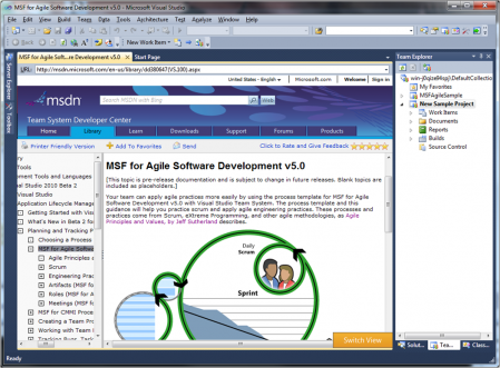 AGILE Software Development and TFS 2010